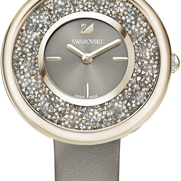 Beautiful Authentic Swarovski Ladies watch $380 retail. Stardust leather watch - Picture 3 of 12